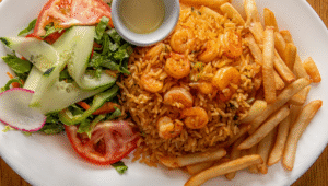 arroz con camarones
