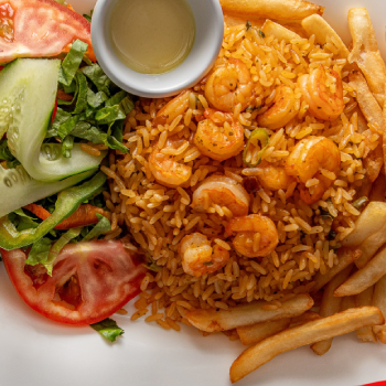 arroz con camarones